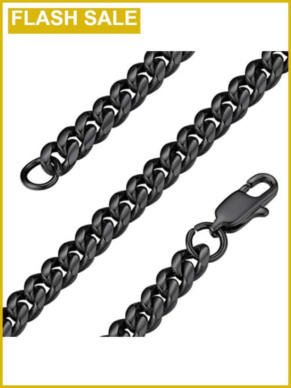 Mens Stainless Steel Cuban Chain Necklace 6mm Hip Hop Jewelry 20 inch